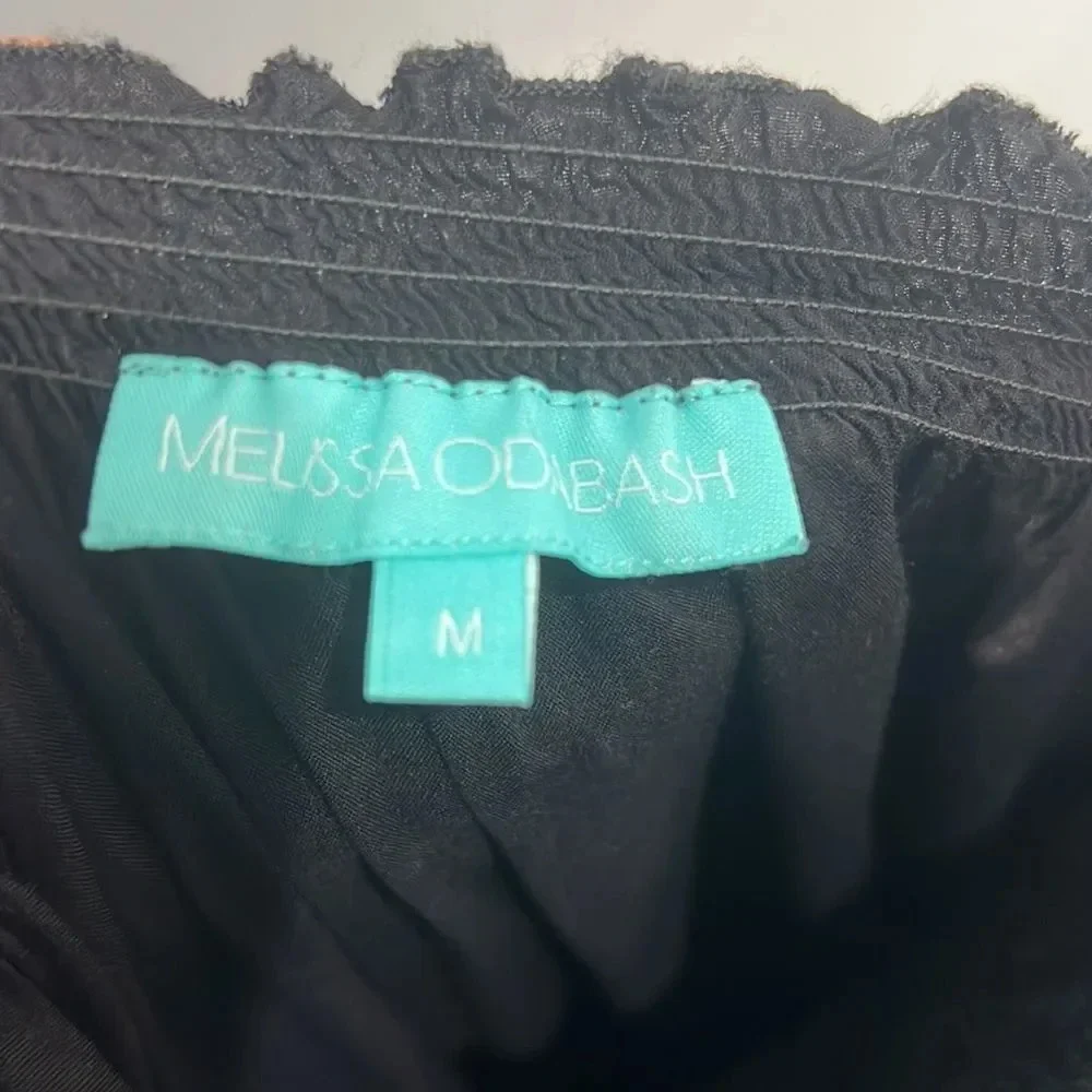 Melissa Odabash Mini Dress Size M Ivy Bandeau Strapless Crochet Sexy - Black - Picture 11 of 12